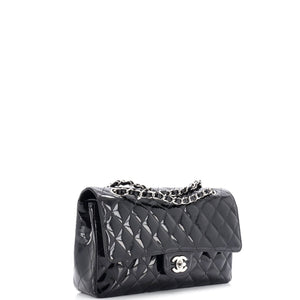 Classic Double Flap Bag Quilted Patent Medium