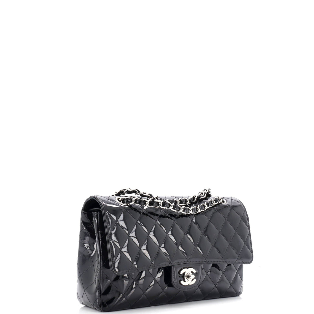 Classic Double Flap Bag Quilted Patent Medium