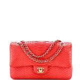 Classic Double Flap Bag Python Medium