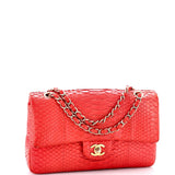 Classic Double Flap Bag Python Medium