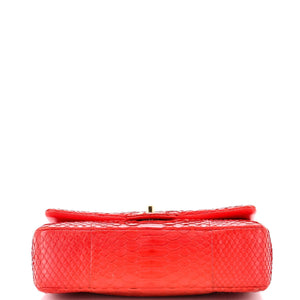 Classic Double Flap Bag Python Medium