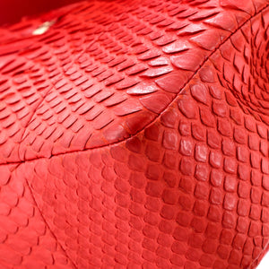 Classic Double Flap Bag Python Medium