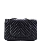 So Black Reissue 2.55 Flap Bag Chevron Aged Calfskin 226