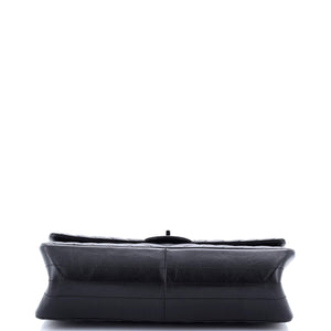 So Black Reissue 2.55 Flap Bag Chevron Aged Calfskin 226
