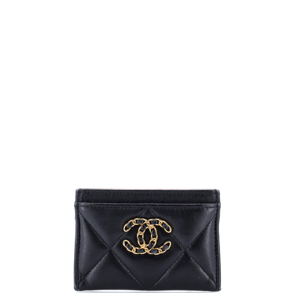 19 Card Holder Quilted Leather