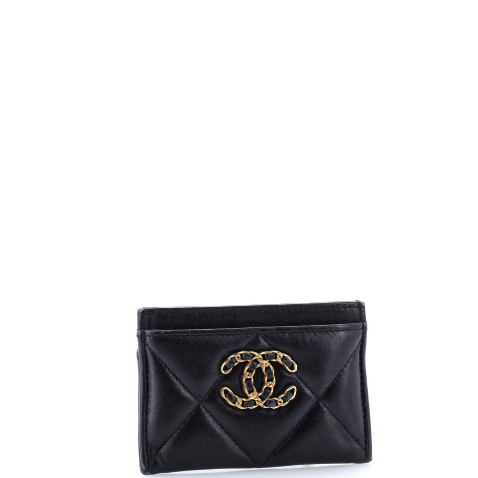 19 Card Holder Quilted Leather