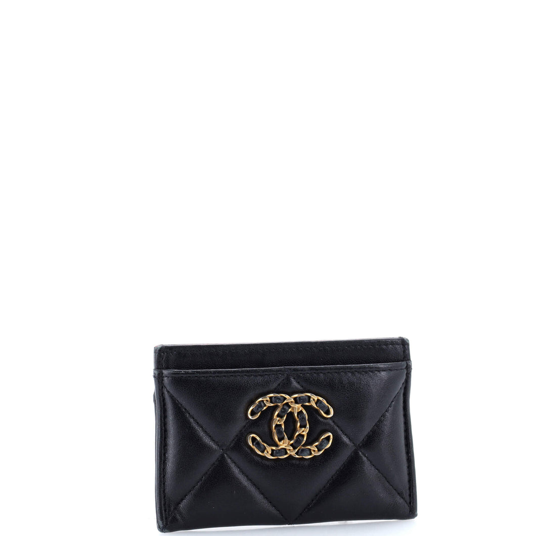 19 Card Holder Quilted Leather
