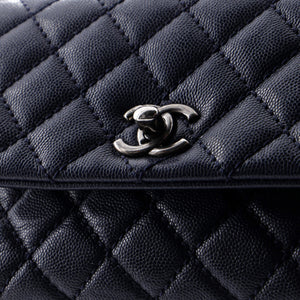 Coco Top Handle Bag Quilted Caviar Mini