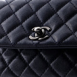 Coco Top Handle Bag Quilted Caviar Mini