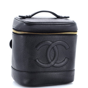 Vintage Timeless Cosmetic Case Caviar Tall