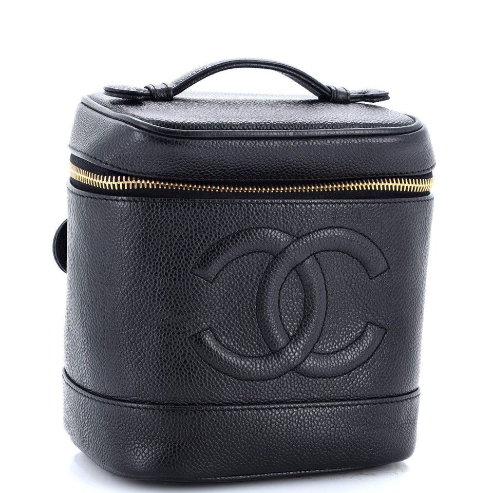 Vintage Timeless Cosmetic Case Caviar Tall