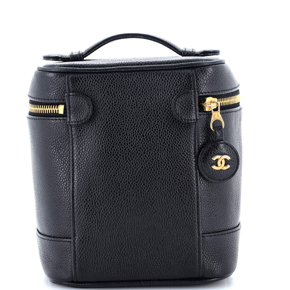 Vintage Timeless Cosmetic Case Caviar Tall