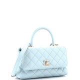 Coco Top Handle Bag Quilted Caviar Mini