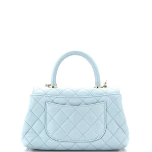 Coco Top Handle Bag Quilted Caviar Mini