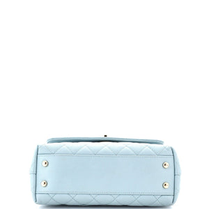 Coco Top Handle Bag Quilted Caviar Mini