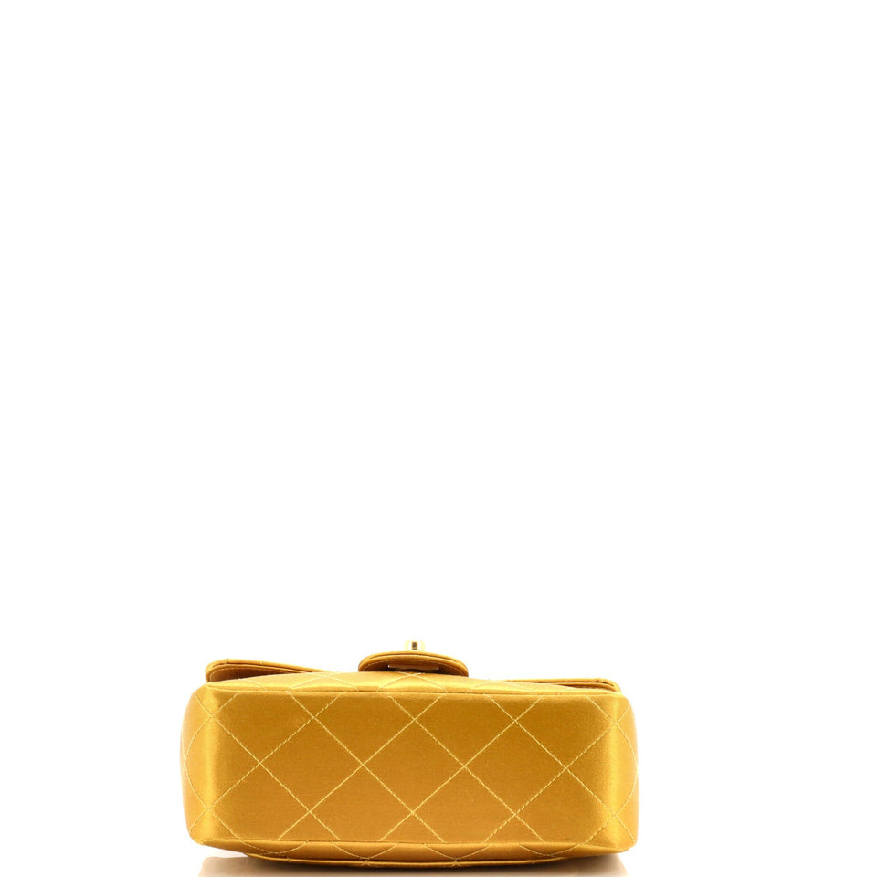 Classic Single Flap Bag Quilted Satin Mini