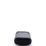 Classic Vanity Top Handle Phone Holder with Chain Quilted Lambskin