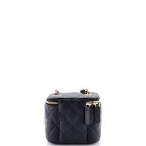 Classic Vanity Case with Chain Quilted Caviar Mini