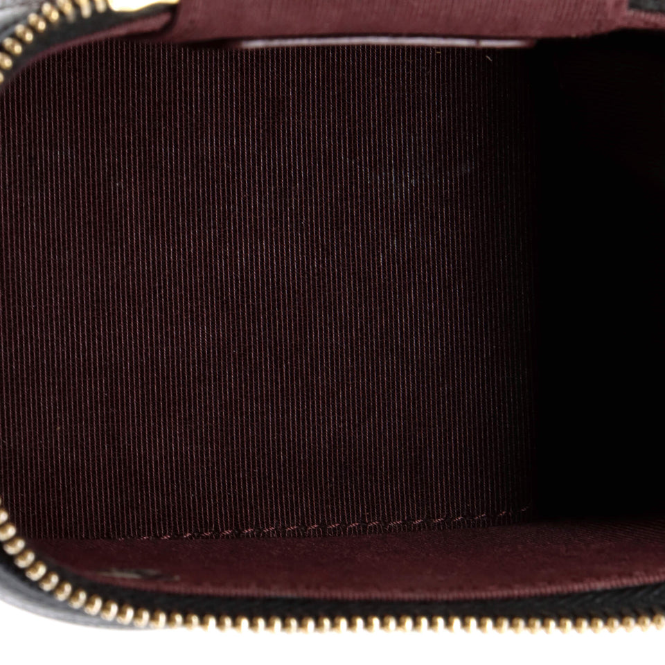 Classic Vanity Case with Chain Quilted Caviar Mini