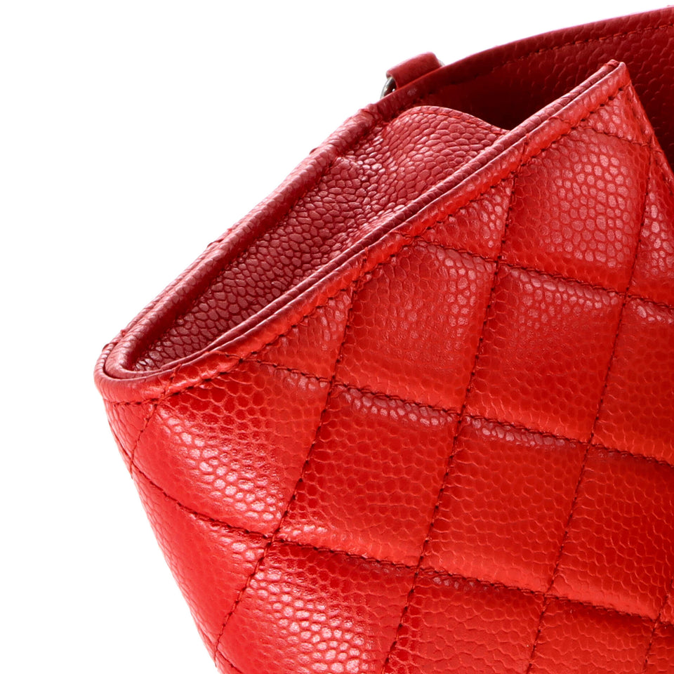 Wallet on Short Chain Quilted Caviar