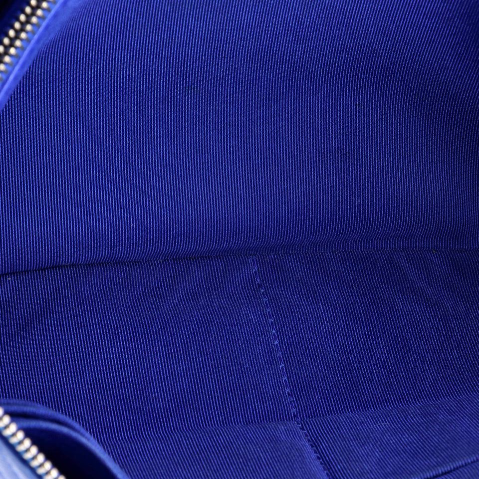 Classic Double Pocket Zip Pouch Chevron Caviar Medium