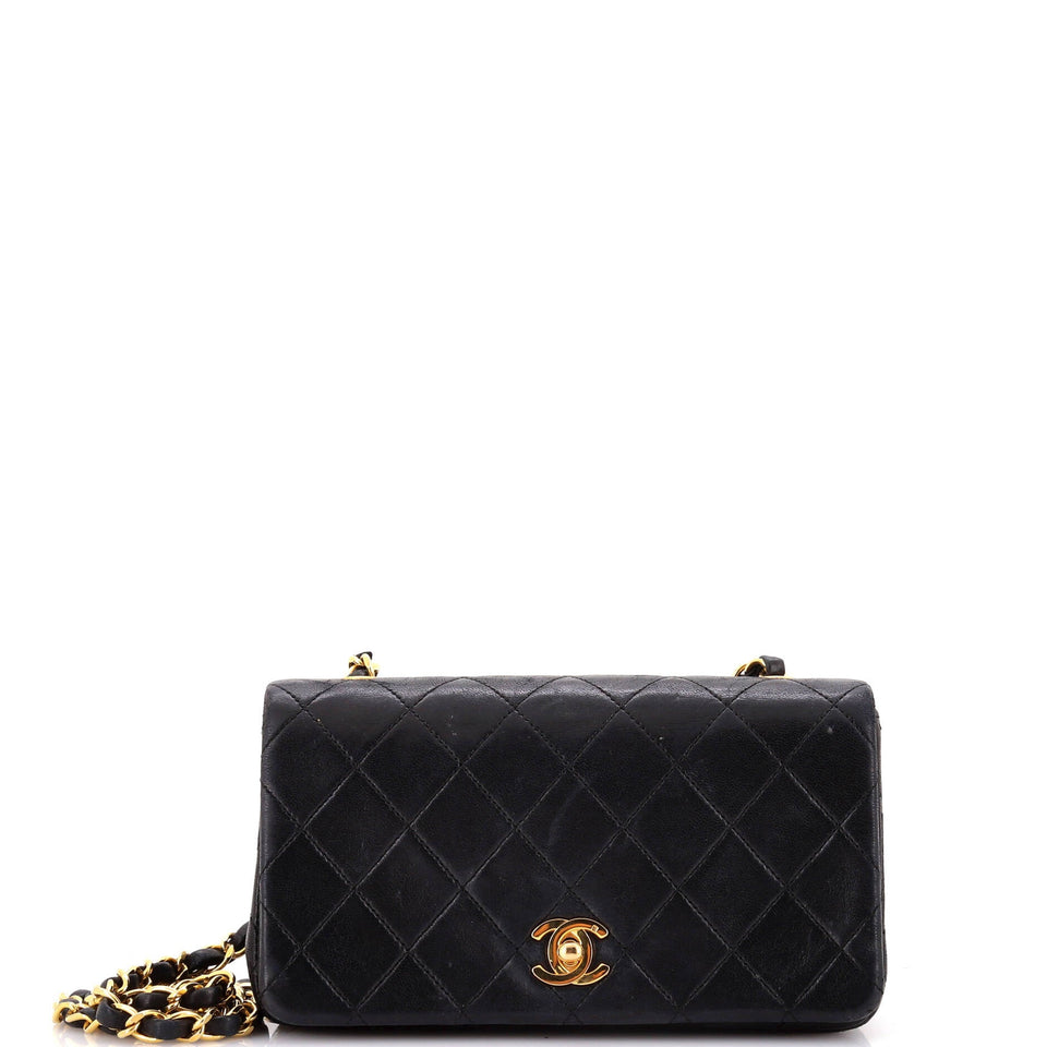 Vintage Full Flap Bag Quilted Lambskin Mini