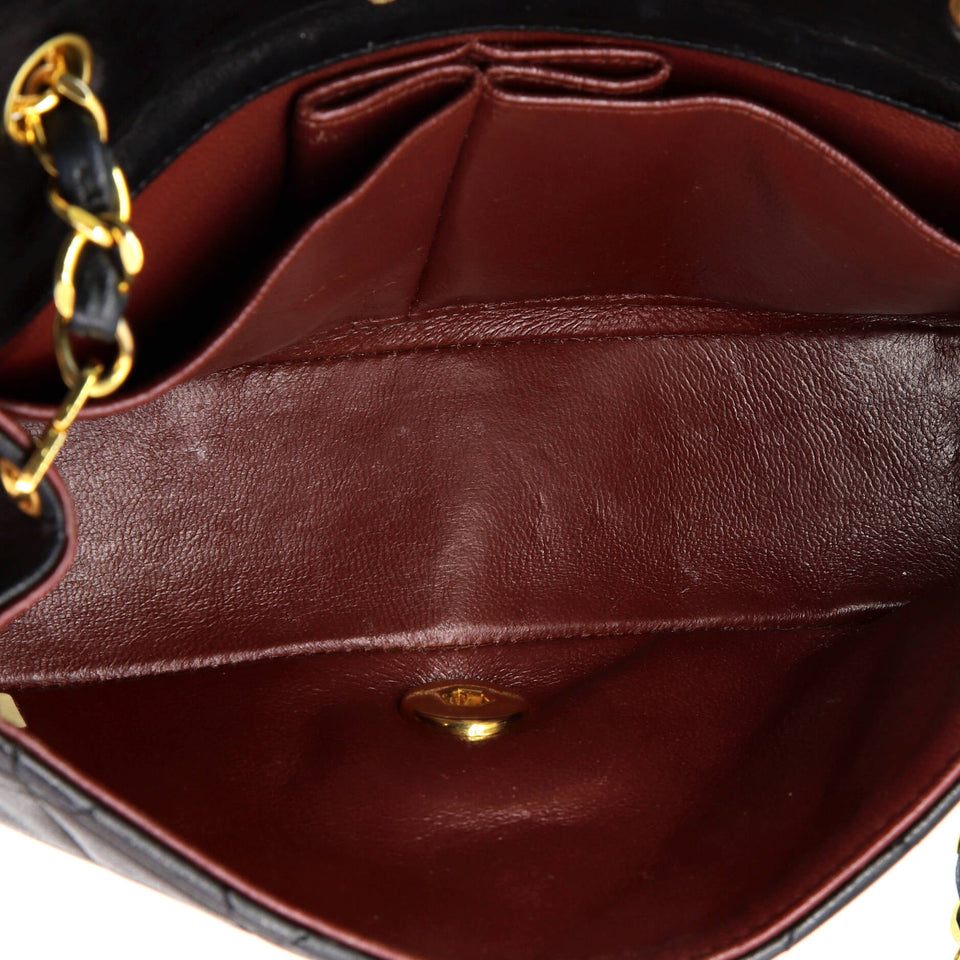 Vintage Full Flap Bag Quilted Lambskin Mini