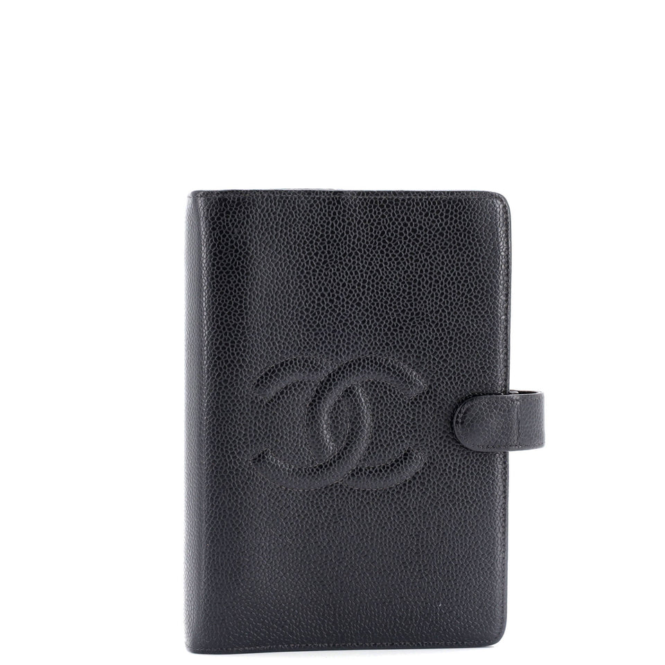 Timeless CC Ring Agenda Cover Caviar Small