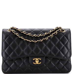 Classic Double Flap Bag Quilted Caviar Jumbo