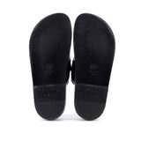 Women's Velcro Open Back Dad Sandals Quilted Leather