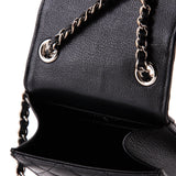 CC Box Flap Phone Holder Crossbody Bag Quilted Caviar