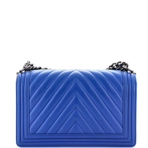 Boy Flap Bag Chevron Calfskin New Medium