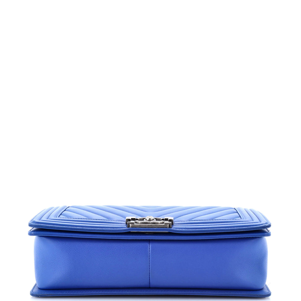 Boy Flap Bag Chevron Calfskin New Medium