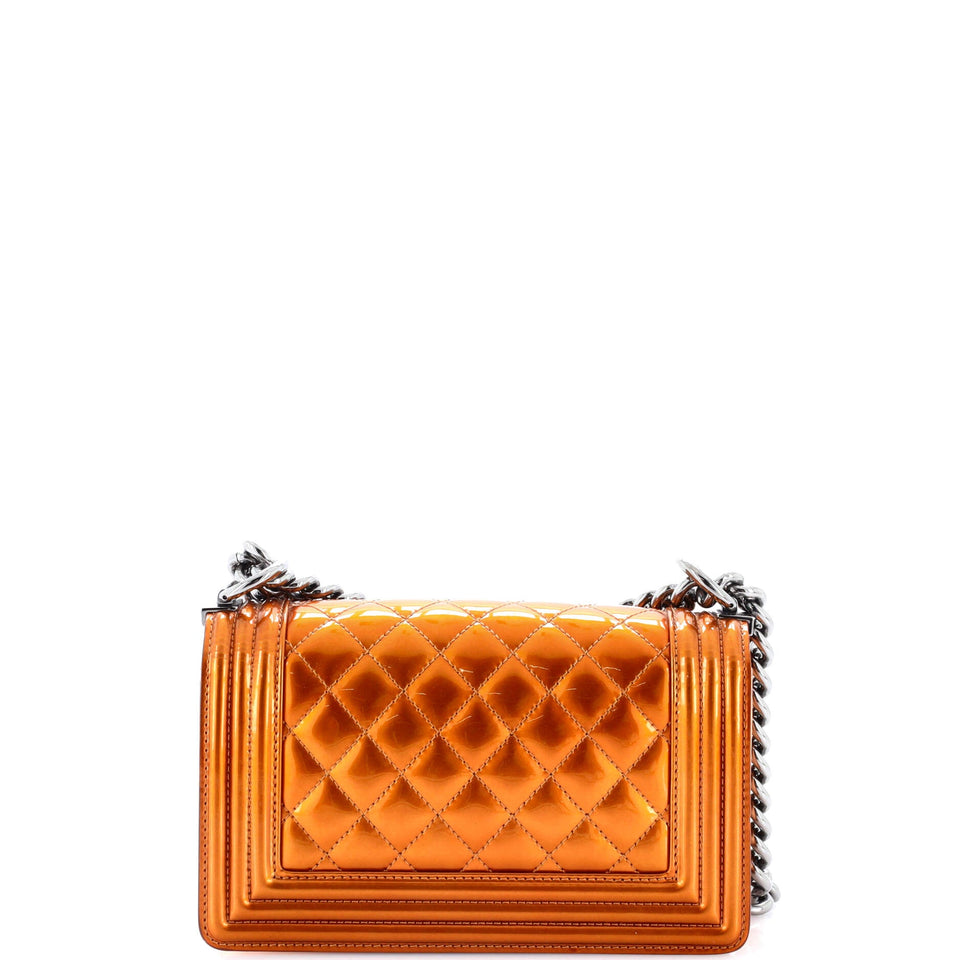 Boy Flap Bag Quilted Patent Small