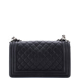 Paris-Dallas Boy Flap Bag Quilted Calfskin with Metal Adornments Old Medium