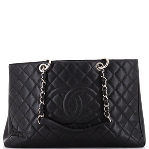 Grand Shopping Tote Quilted Caviar XL