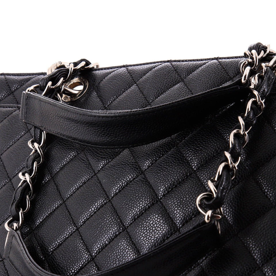 Grand Shopping Tote Quilted Caviar XL