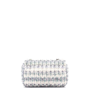 Classic Single Flap Bag Quilted Tweed and Ribbon Mini