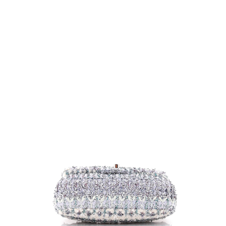 Classic Single Flap Bag Quilted Tweed and Ribbon Mini