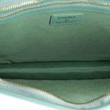 Logo Wristlet Clutch PVC Over Quilted Tweed Large