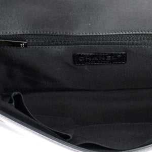 Boy Flap Bag Quilted Patent New Medium