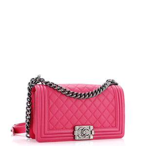 Boy Flap Bag Quilted Lambskin Old Medium