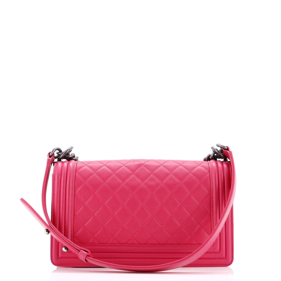 Boy Flap Bag Quilted Lambskin Old Medium