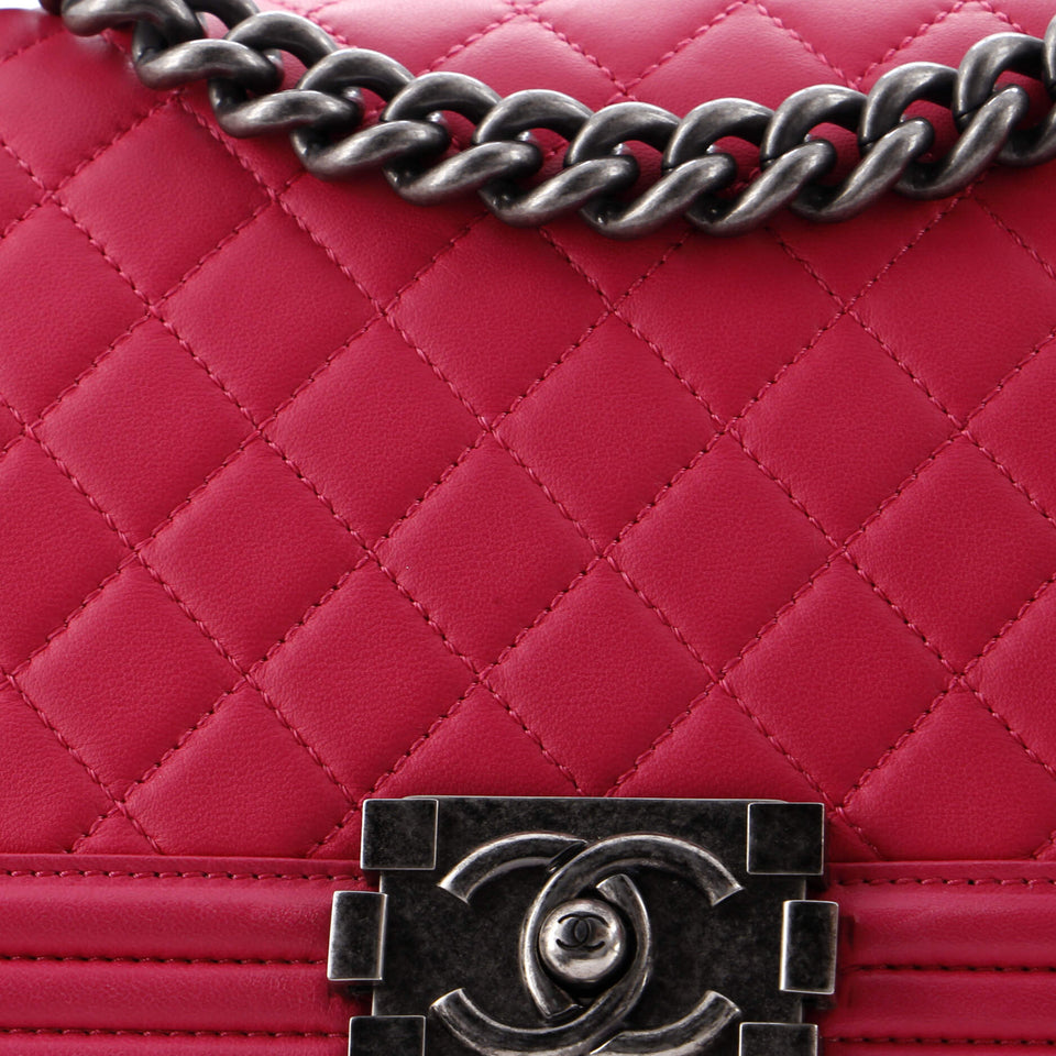 Boy Flap Bag Quilted Lambskin Old Medium