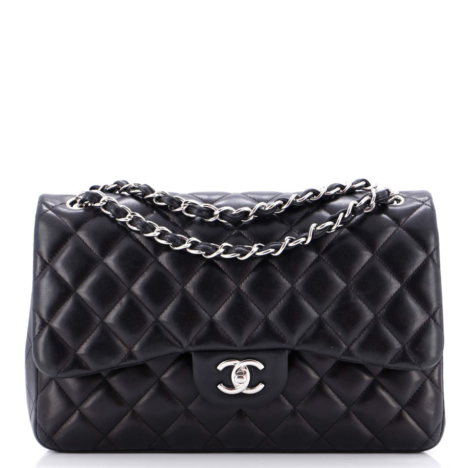 Classic Double Flap Bag Quilted Lambskin Jumbo