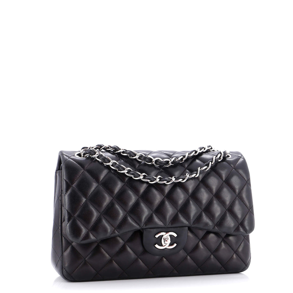 Classic Double Flap Bag Quilted Lambskin Jumbo