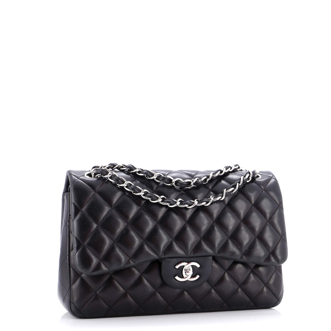 Classic Double Flap Bag Quilted Lambskin Jumbo