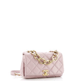 Color Match Flap Bag Quilted Lambskin Mini
