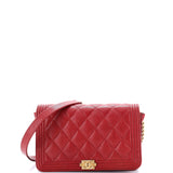 Boy Wallet on Chain Quilted Caviar