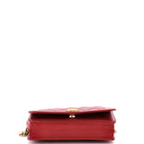 Boy Wallet on Chain Quilted Caviar